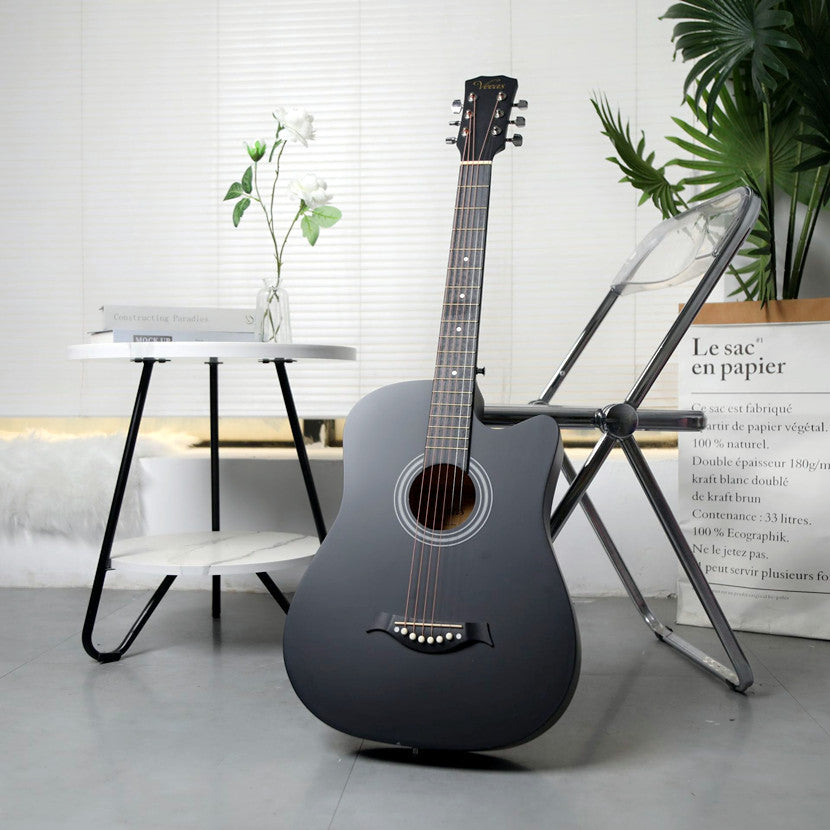 38" Wooden Acoustic Guitar - Black