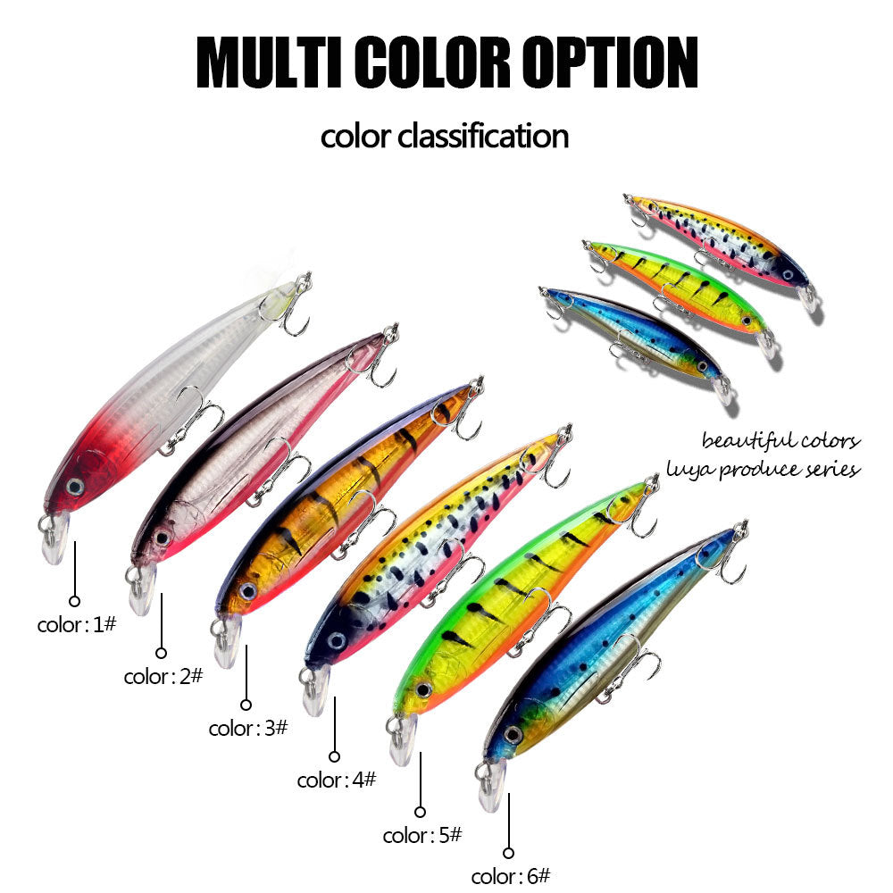 6 Pack Fishing Lures Hard Baits, 3D Eyes Minnow Fishing Lures 16cm 42g