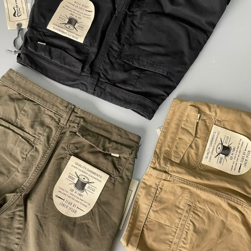 Men's Fashion Cotton Pants Black 32-38
