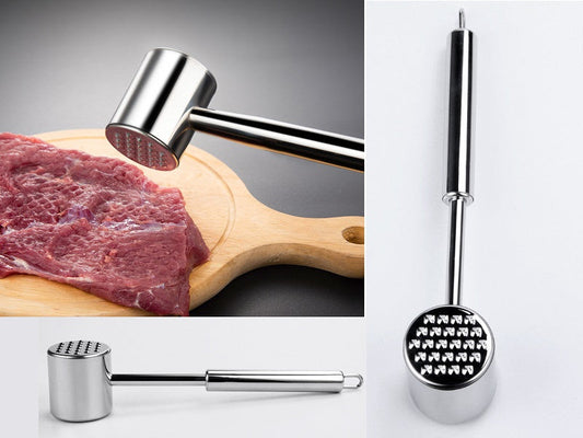 Meat Tenderizer Hammer Tool Dual-Sided Nail Mallet for Steak Chicken Fish