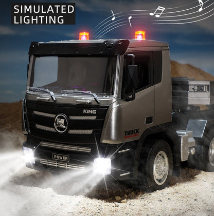 2.4G Wireless Electric Alloy Remote Control Truck & Trailer with Lights & Sounds