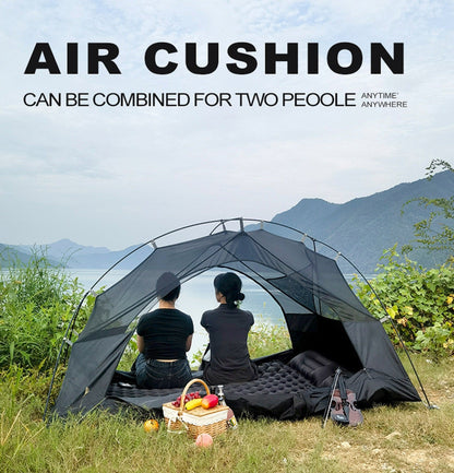 Ultralight 2 Person Inflatable Camping Sleeping Mat with Built-in Foot Pump and Pillow YFHW7016