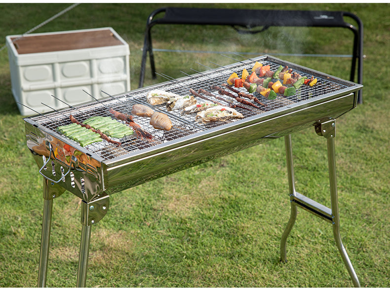 BBQ Stove Foldable Stainless Steel Charcoal BBQ Stove Grill