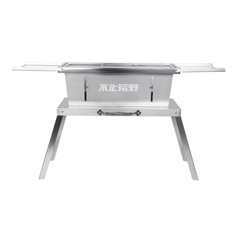 Portable Folding Stainless Steel Charcoal BBQ Grill for Camping, Beach & Backyard BZH2051