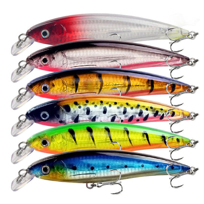 6 Pack Fishing Lures Hard Baits, 3D Eyes Minnow Fishing Lures 16cm 42g