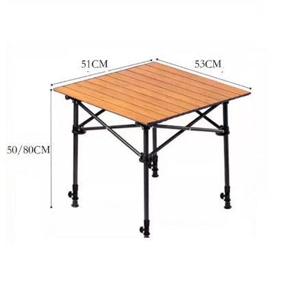 Adjustable Folding Camping Table – Portable Outdoor Table 51cm