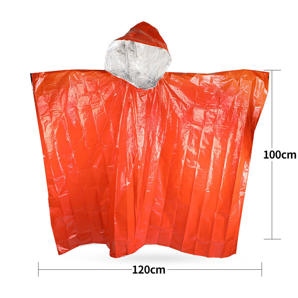 Emergency Thermal Blanket & Raincoat – Compact, Waterproof LCK7011