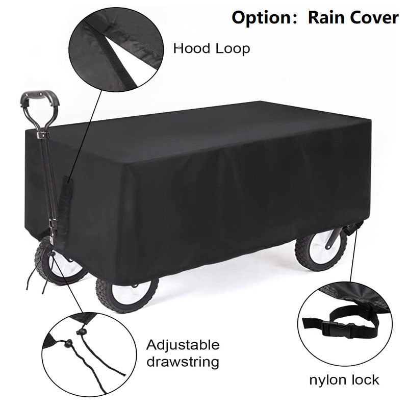 Ecotrek Foldable All-Terrain Wagon Cart 300L Heavy Duty Beach Cart XY3104