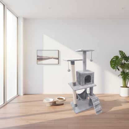 125CM Cat Tree House Scratching Post Condo - GREY