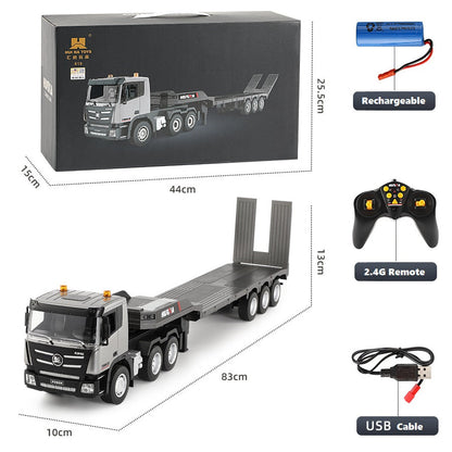 2.4G Wireless Electric Alloy Remote Control Truck & Trailer with Lights & Sounds