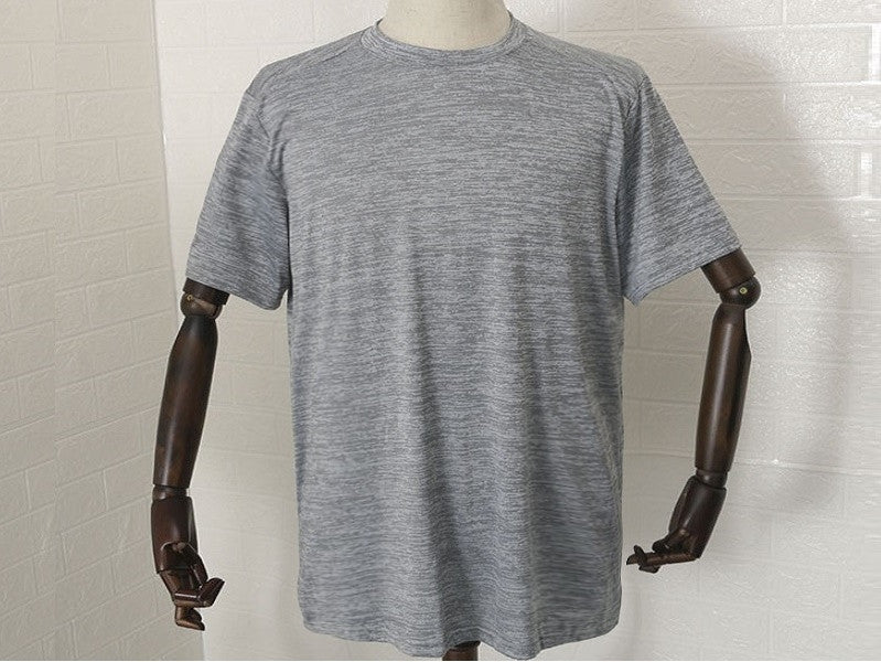 3XL, T Shirt Solid Color Short Sleeve Quick Drying Sports Stretch Tops