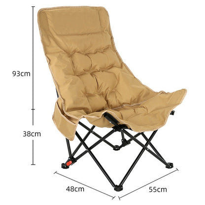 ECOTREK High-Back Padded Camping Chair – 3 Position Reclining Moon Chair