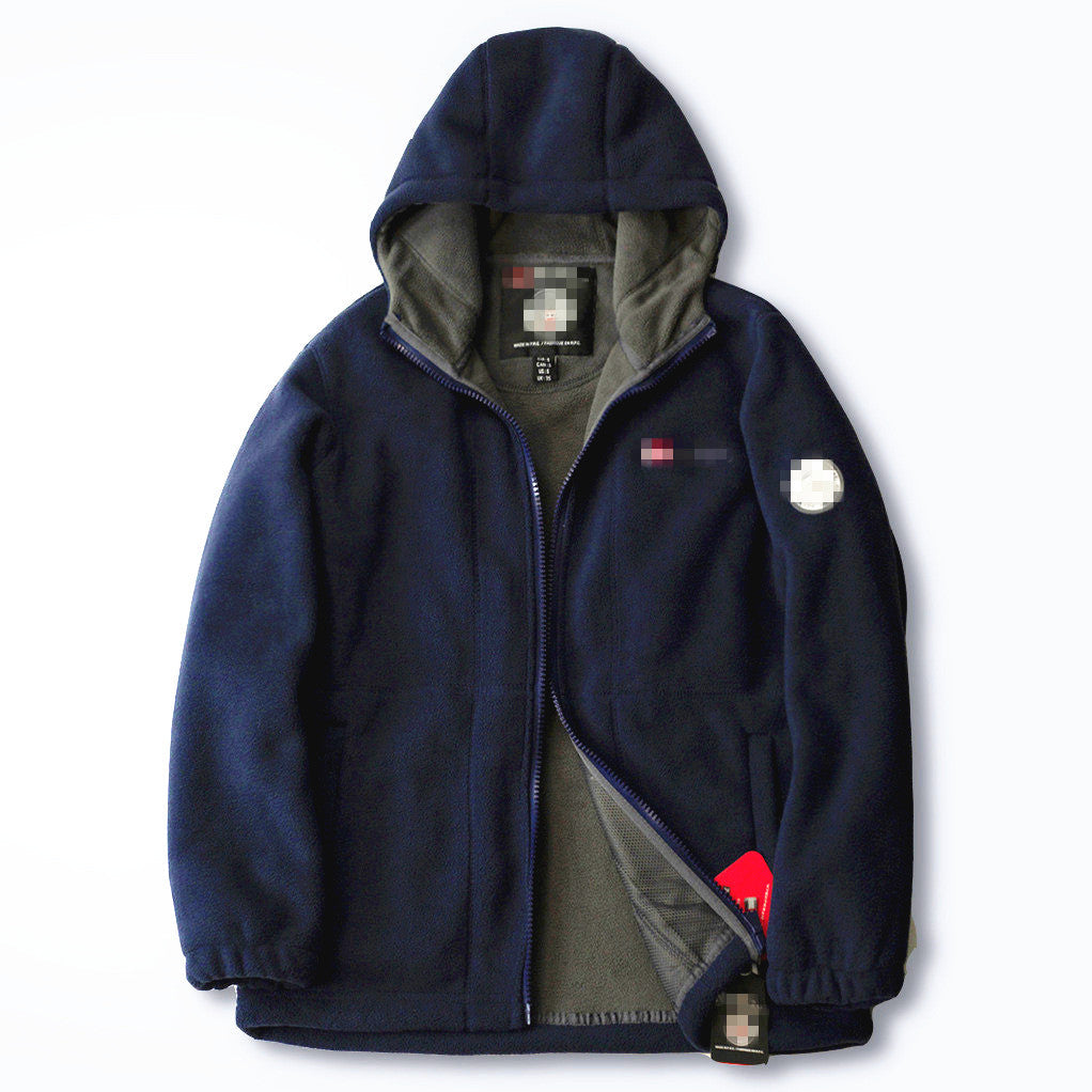 Men's Hooded Fleece Jacket NAVY M/XL/3XL