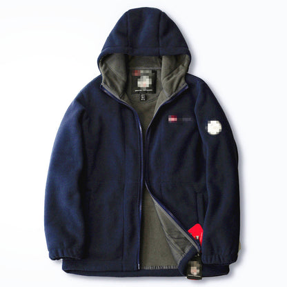 Men's Hooded Fleece Jacket NAVY M/XL/3XL