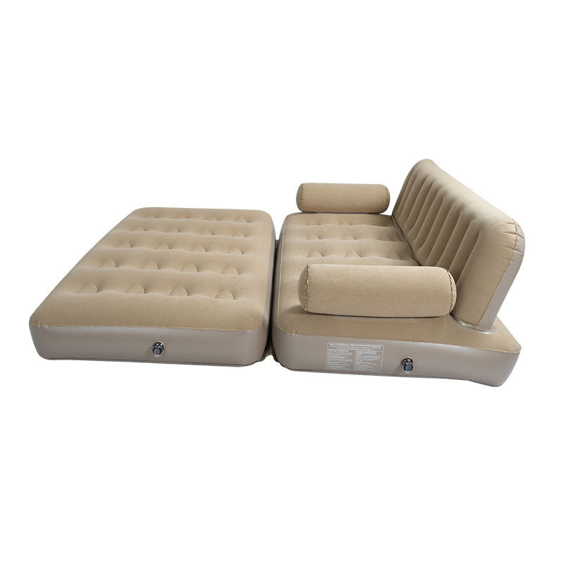 2-in-1 Inflatable Sofa Bed – Double Air Couch with High Backrest and Built-in Pump LX9521