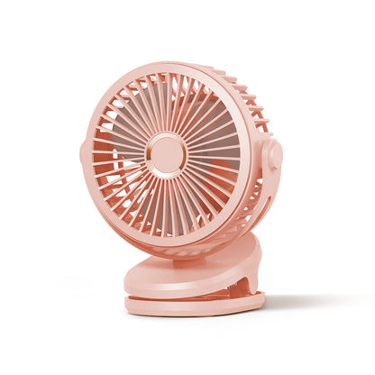 Portable Mini Clip Fan 4 Speed Adjustable USB Rechargeable