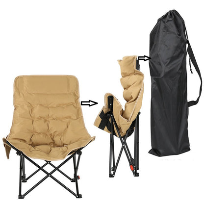 ECOTREK High-Back Padded Camping Chair – 3 Position Reclining Moon Chair