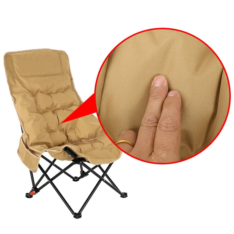 ECOTREK High-Back Padded Camping Chair – 3 Position Reclining Moon Chair