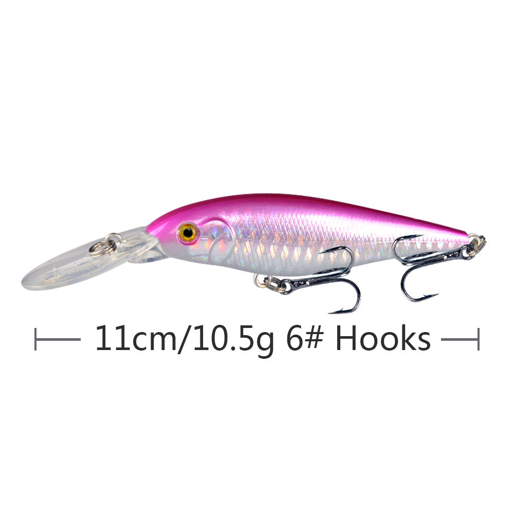 10 Pack Fishing Lures Hard Baits, 3D Eyes Minnow Fishing Lures 11cm 10.5g