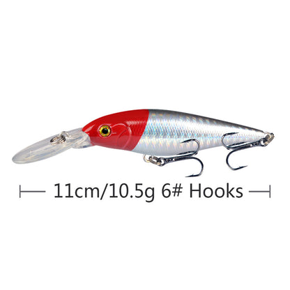10 Pack Fishing Lures Hard Baits, 3D Eyes Minnow Fishing Lures 11cm 10.5g