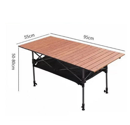 Folding Camping Table – Adjustable Portable Outdoor Table-95cm