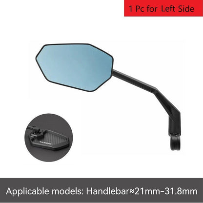 Bicycle Handlebar Rearview Mirror Adjustable for Mountain & Road Bikes