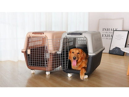 PP60 XX-Large Airline Travel Cage/Carrier/Crate 99cm Wheeled Air NZ with Bowl