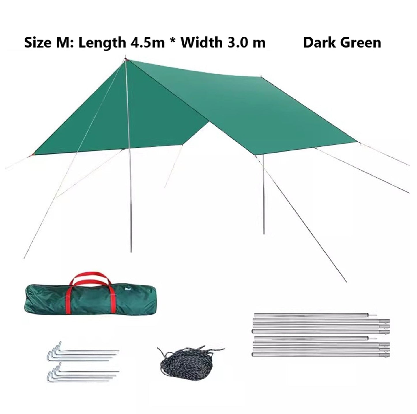 Square Sun Shade Sail – Waterproof Outdoor Canopy for Garden, Patio, and Parties