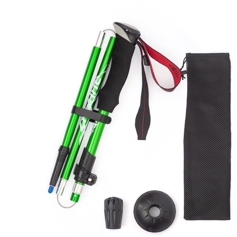 Aluminum Alloy Folding Ultralight Trekking Poles HBXK1011