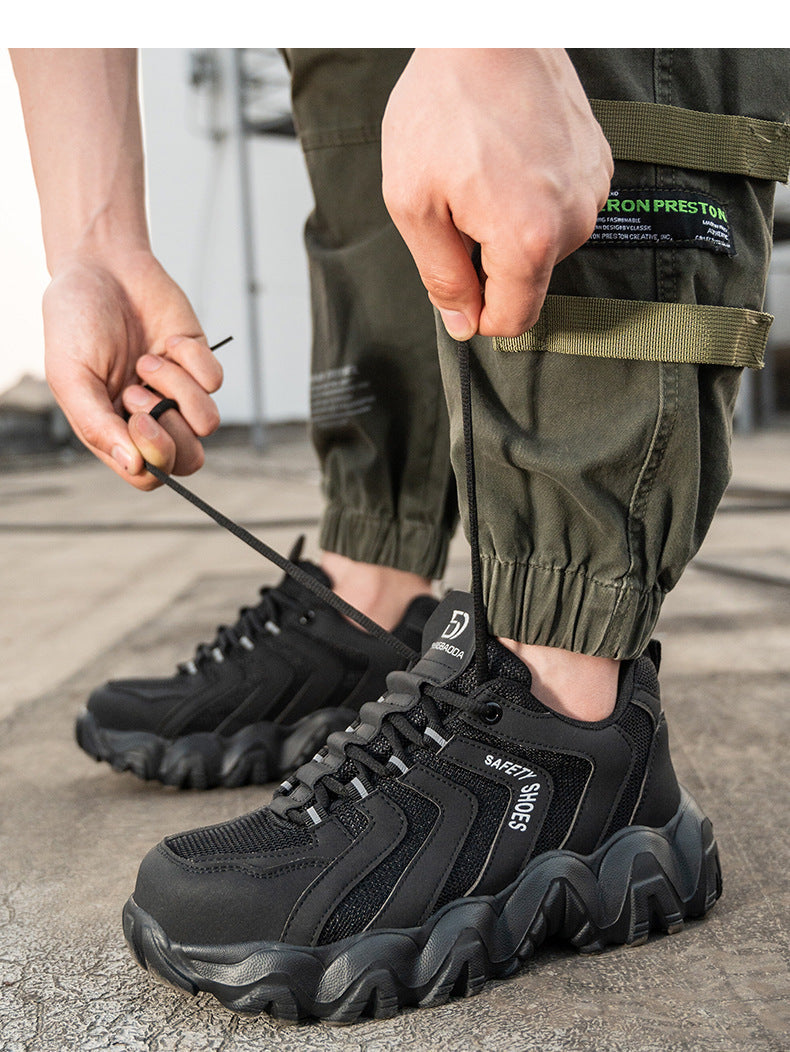 Steel Toe Work Shoes Safety Sneakers Industrial Shoes Lightweight Puncture Proof