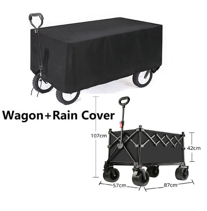 Ecotrek Foldable All-Terrain Wagon Cart 300L Heavy Duty Beach Cart XY1102