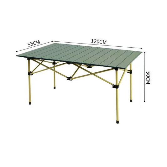 120 cm Portable Folding Camping Table – Roll-Up Outdoor Cooking & Picnic Table ZF74110
