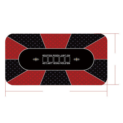 Poker Table Mat 10 Players Texas Hold'em Poker Mat 180cm *90 Anti-Slip Rubber