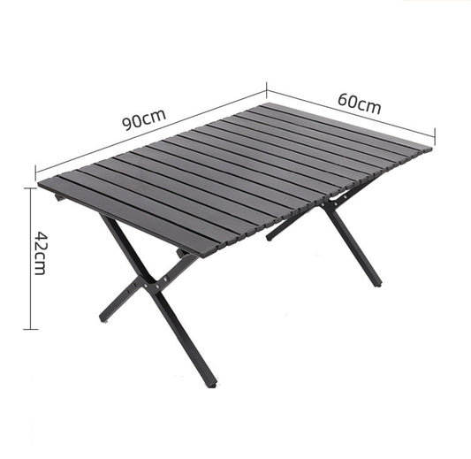 Ecotrek Outdoor Folding Picnic Table - Explorer Egg Roll Camping Table 90x60x42cm LFRD5046