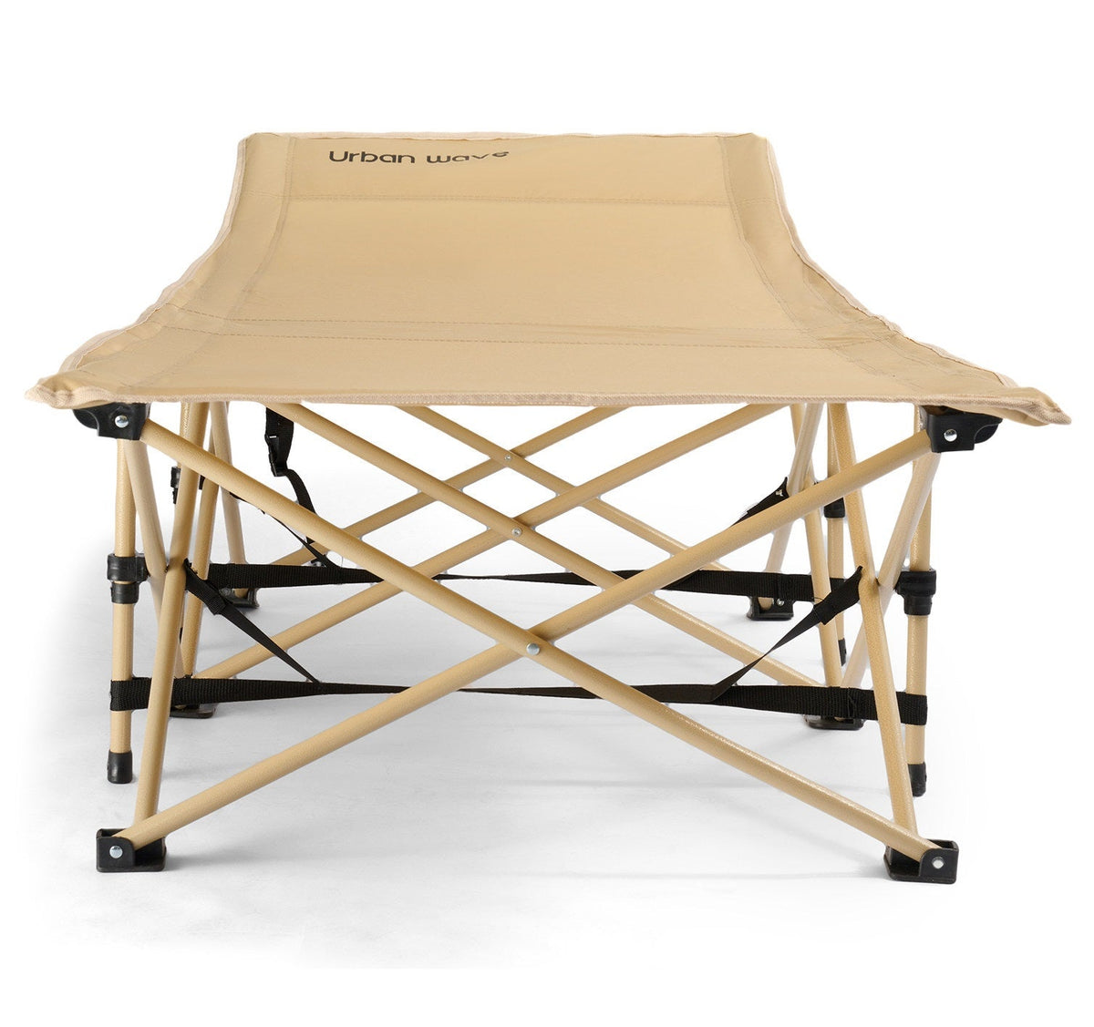 Urban Wave Heavy-Duty 10-Leg Folding Camp Stretcher with Ergonomic Headrest YQ15820