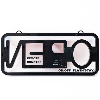 Large OPEN Sign Size L Neon LED Flashing & Remote Control 55CM