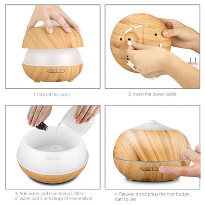 LED light essential diffuser