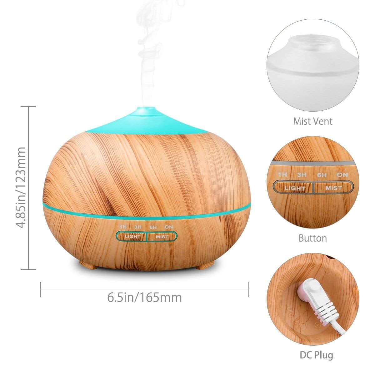 Quiet ultrasonic diffuser