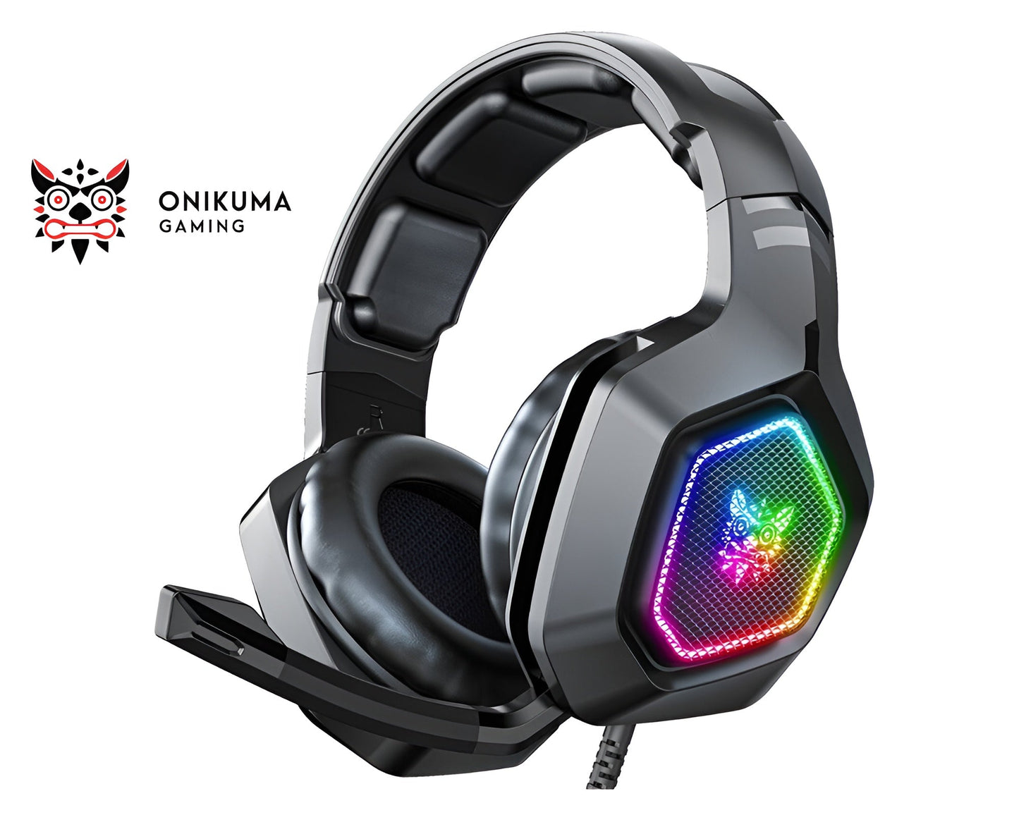Close up of gaming headset microphone