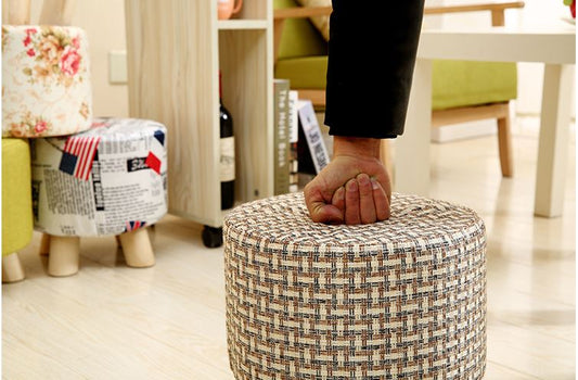 Ottoman Footstool Stool Round Foot Stool - The Shopsite