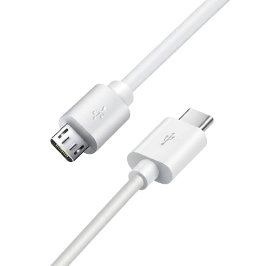 USB-C to Micro‑USB Charger Cable for LG SmartWatch – (G Watch / G Watch R / G Watch Urbane / Watch Sport) (White) 1m
