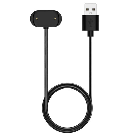 USB-A Charger for Amazfit Watch (GTR3 / GTR4 / GTS3 / GTS4 / T-Rex 2 / Cheetah & More) (Black) 1m