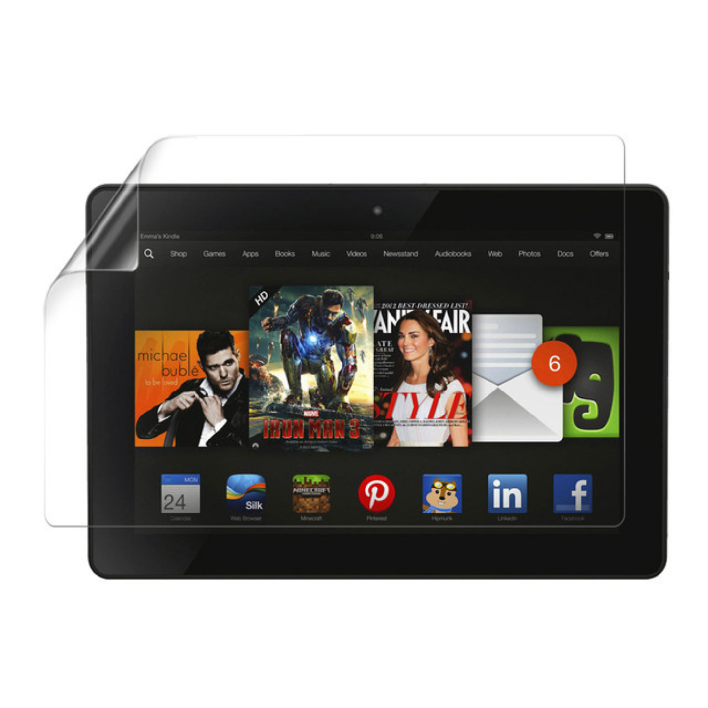 Hydrogel Screen Protector for Amazon Kindle Fire HDX 7 (3rd Generation)