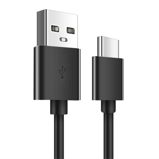 USB-A to USB-C Charger Cable for TCL Phones (Black) 1m