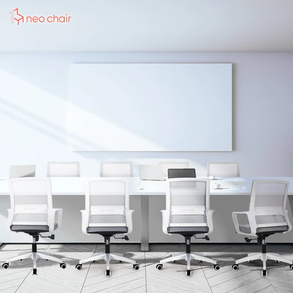 Office Chair Swivel Chair Ergonomic Office Chair (White)