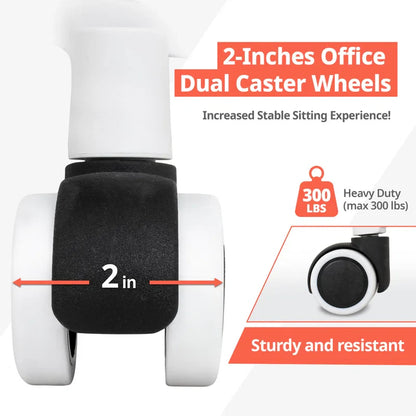 Office Chair Swivel Chair Ergonomic Office Chair (White)