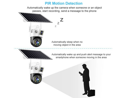 Outdoor Solar Wifi Security Camera 1080P