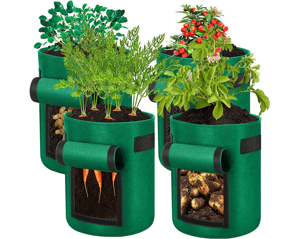 Breathable garden grow bags set