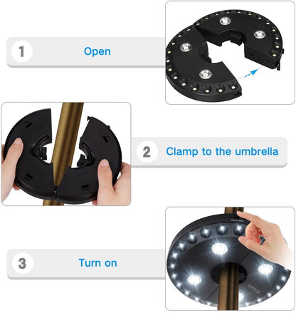 Umbrella Light 28 LED Parasol parasol for patio - The Shopsite