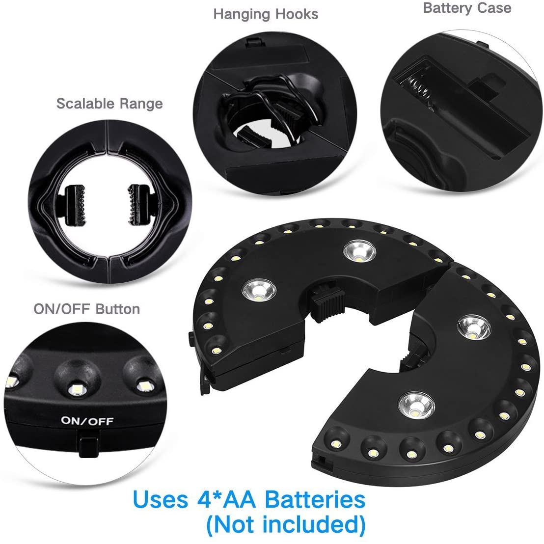 Umbrella Light 28 LED Parasol parasol for patio